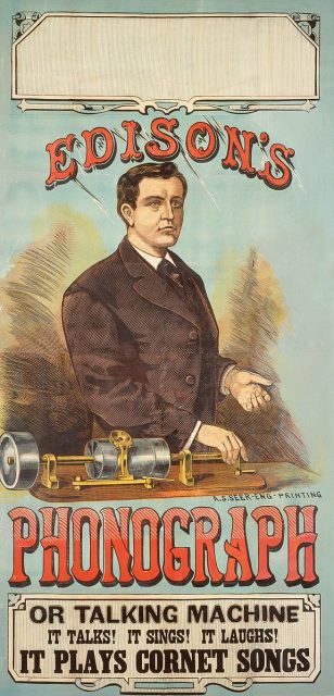 Thomas Edison Biography - Thomas Edison phonograph advert pics