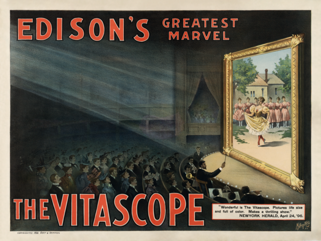 Thomas Edison Biography - Thomas Edison Vitascope advert pics