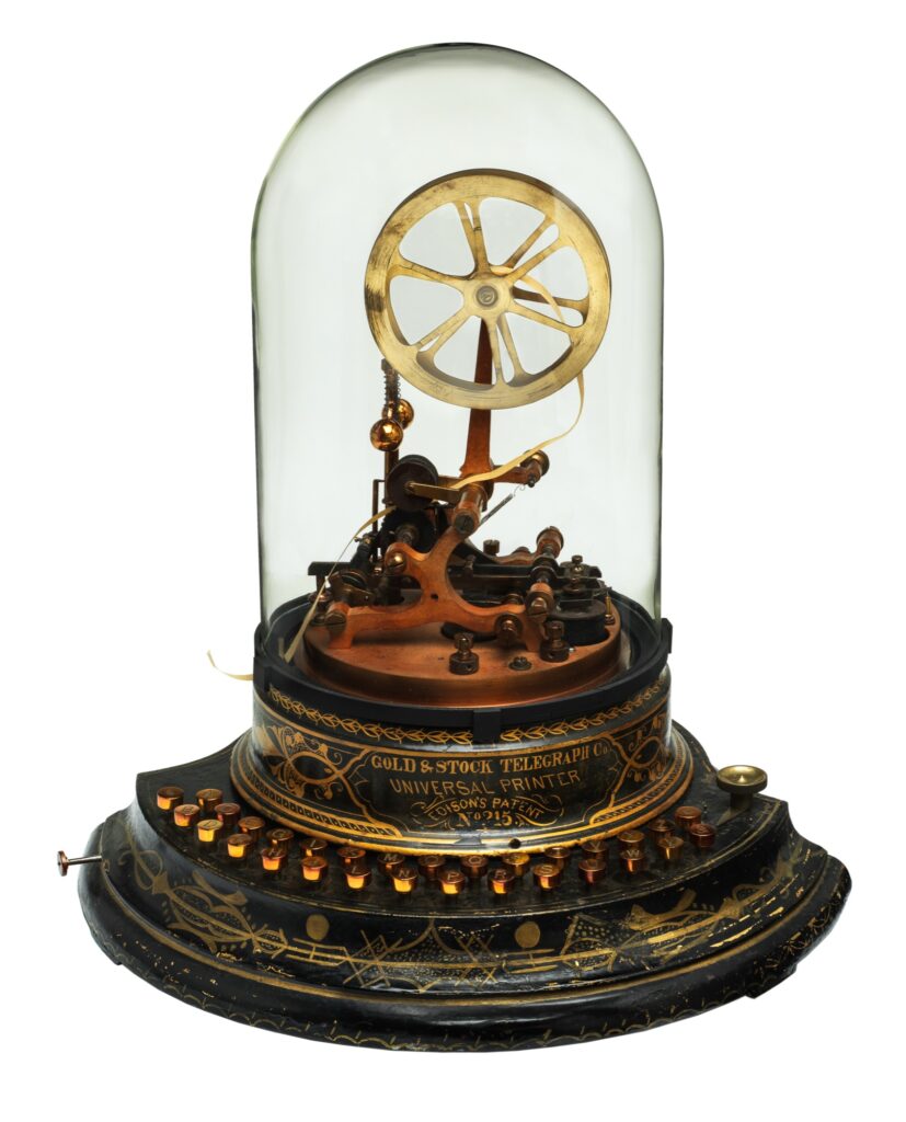 Thomas Edison stock ticker receiver made for the Gold and Stock Telegraph Company