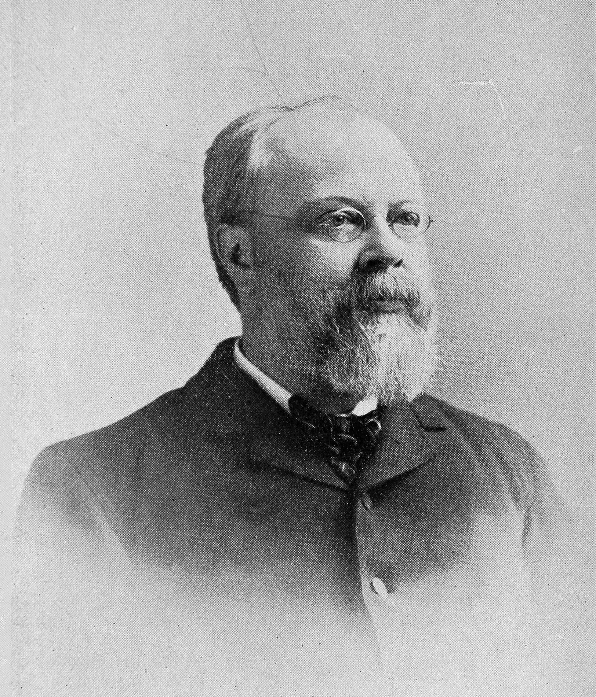 Portrait of electrical engineer Franklin Leonard Pope, an early associate of Thomas Edison