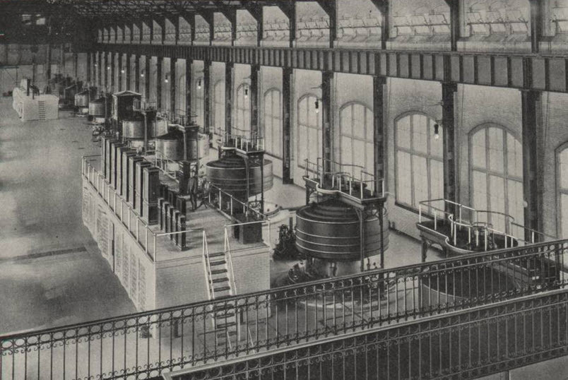 Large alternating-current generators at the Niagara power station