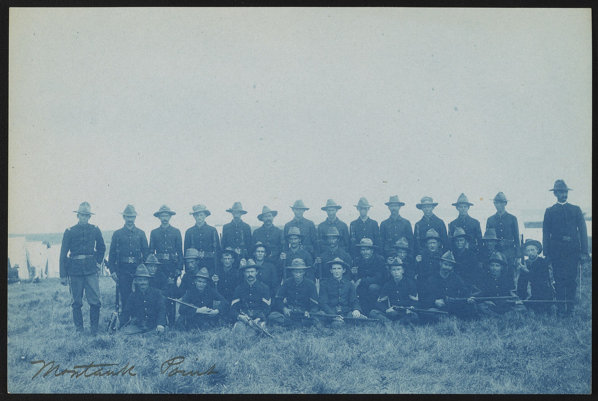 Theodore Roosevelt’s Rough Riders at Montauk Point after the war in 1898