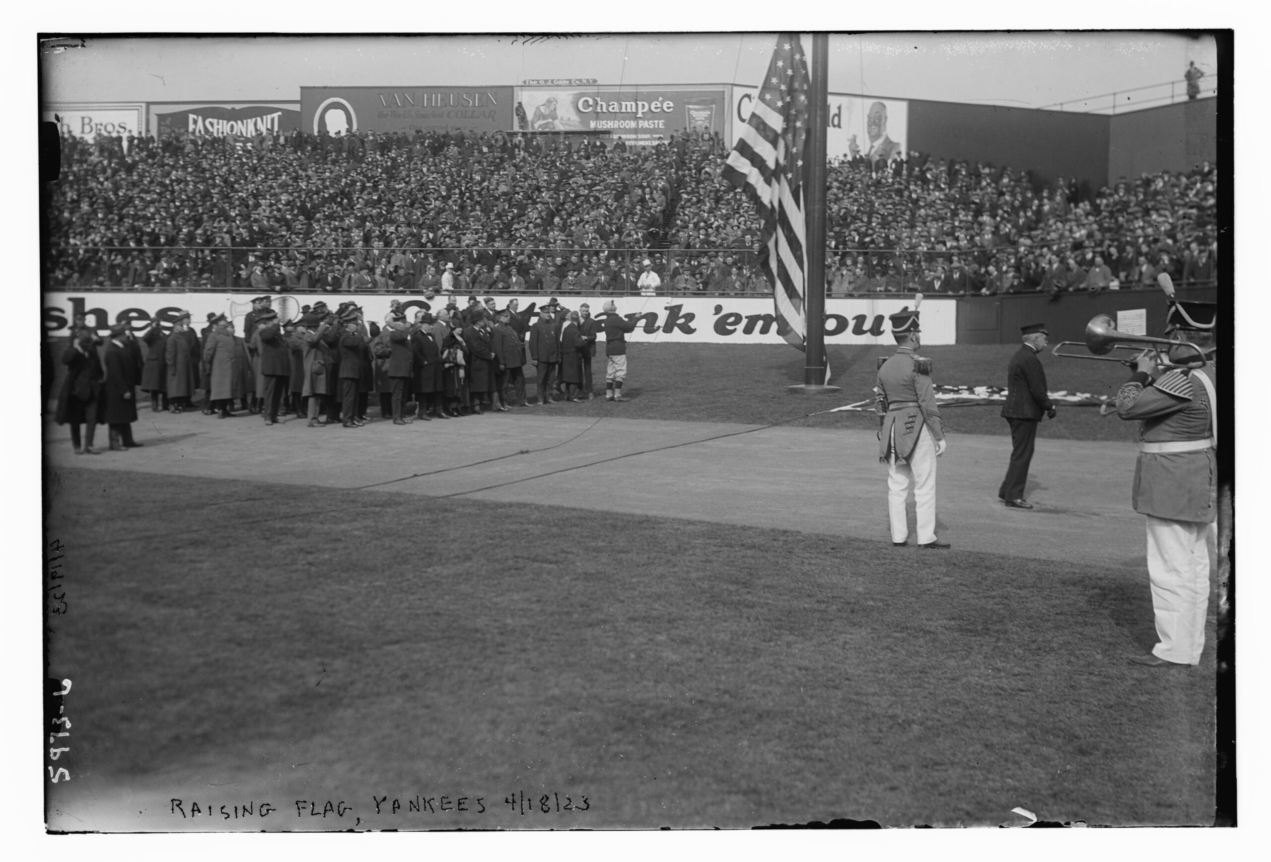 Crowd at the original Yankee Stadium on opening day in 1923
